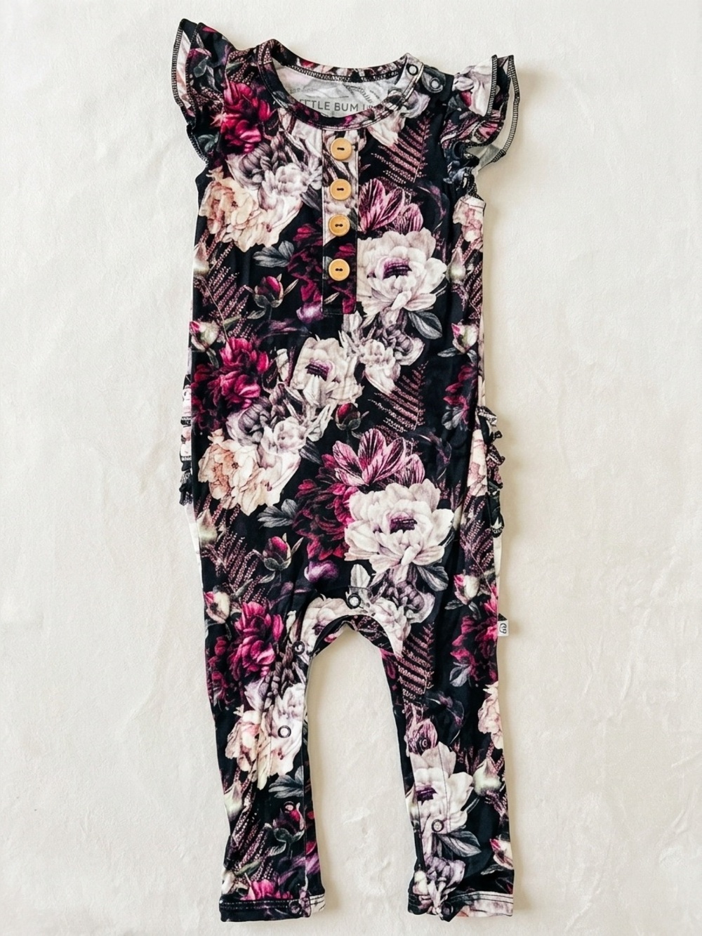 Bums Roses Little Bum Bums Bloom Shakalaka Bamboo Ruffle Romper 9-12M Sensory